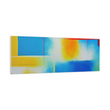Abstract Color Field Matte Canvas Print — Vibrant Blue, Yellow & Red Stretched Wall Art thumbnail 92