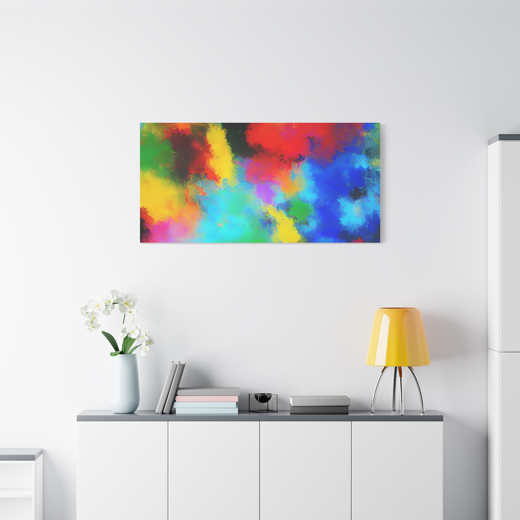 Abstract Color Burst Canvas Print — Vibrant Stretched Matte Wall Art