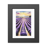 Lavender Field Framed Poster — Sunset Landscape Wall Art thumbnail 1