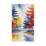 Autumn Watercolor Trees Hand Towel thumbnail 1