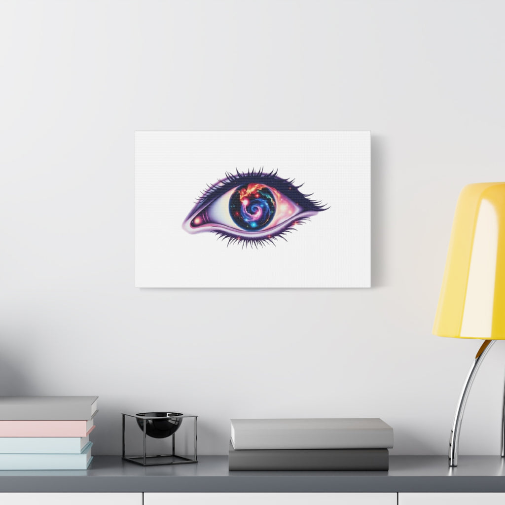 Cosmic Eye Canvas Print — Galaxy Eye Matte Stretched Wall Art