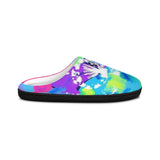 Color Splash Women's Indoor Slippers — Vibrant Abstract Cozy Slip-Ons thumbnail 2