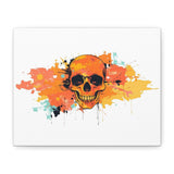 Skull Art Canvas Print – Vibrant Paint-Splash Skull Wall Decor thumbnail 2
