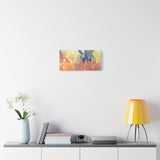 Abstract Colorful Brushstroke Matte Canvas Wall Art – Vibrant Orange & Green Stretched Print thumbnail 6