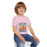 Save Our Oceans Toddler T-Shirt — Cute Fish Environmental Shirt for Kids thumbnail 32