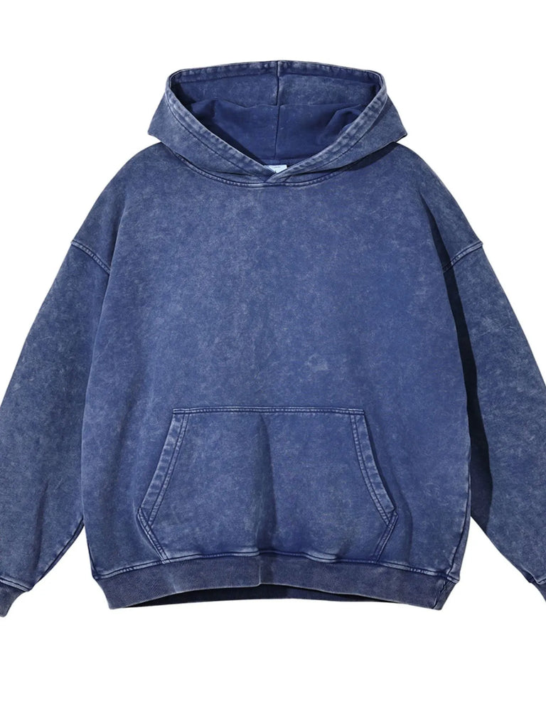 Men's Washed Oversized Long Sleeve Hoodie