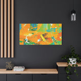 Abstract Orange & Green Canvas Art — Vibrant Modern Wall Decor thumbnail 85