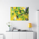 Abstract Green & Yellow Matte Canvas Print – Vibrant Modern Wall Art thumbnail 90