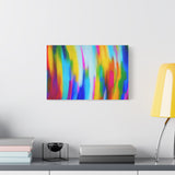 Abstract Rainbow Waves Matte Canvas Print — Vibrant Colorful Wall Art thumbnail 39
