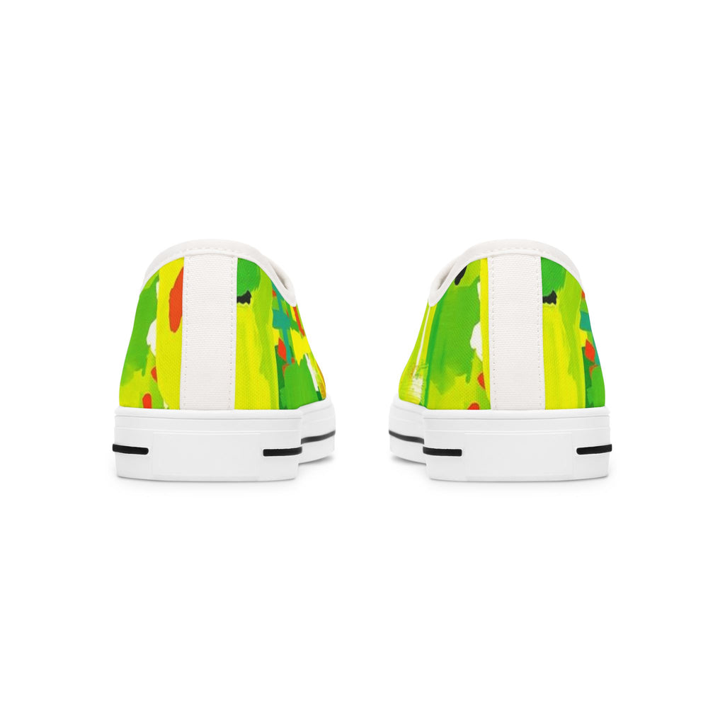 Women's Low Top Sneakers — Vibrant Tropical Abstract Print