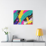 Abstract Neon Brushstroke Canvas Print — Colorful Modern Wall Art thumbnail 69