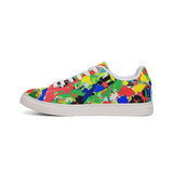 Color Splash Leather Sneakers — Men’s Low-Top Artistic Casual Shoes thumbnail 4