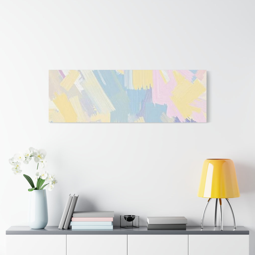 Pastel Abstract Brushstroke Canvas Wall Art