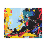 Abstract Color Splash Matte Canvas Print — Modern Stretched Wall Art thumbnail 4