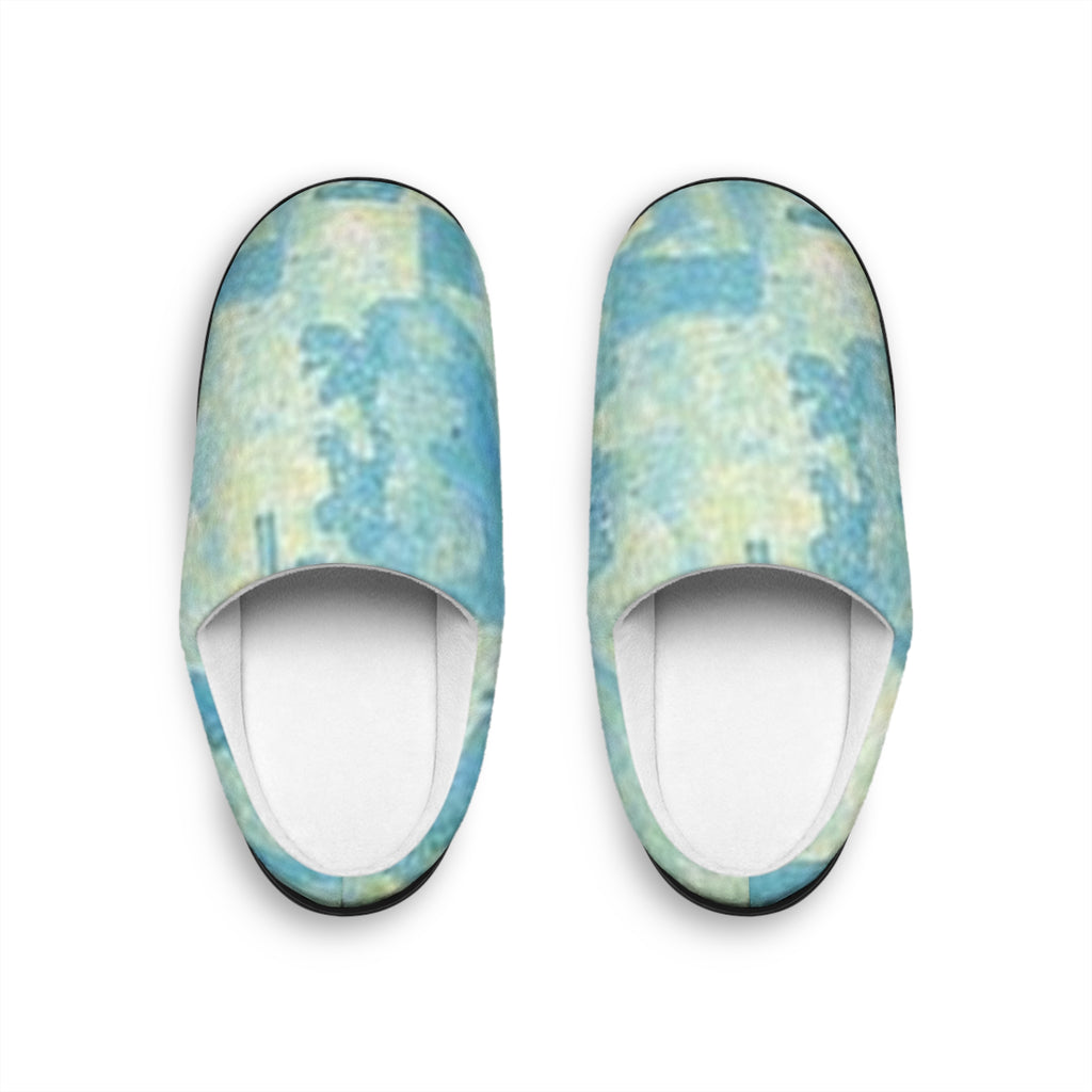 Coastal Watercolor Women's Indoor Slippers