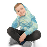 Kids Hoodie - Blue Watercolor Camo All-Over Print thumbnail 10