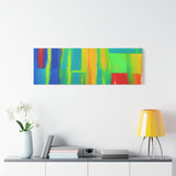 Abstract Rainbow Blocks Matte Canvas Print thumbnail 81