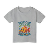 Save Our Oceans Toddler T-Shirt — Cute Fish Environmental Shirt for Kids thumbnail 8