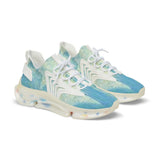 Mesh Sneakers — Aqua Tie-Dye Athletic Shoes for Men thumbnail 1