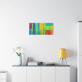 Abstract Rainbow Blocks Matte Canvas Print thumbnail 57