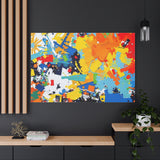 Abstract Splash Colorful Matte Canvas Wall Art – Vibrant Modern Stretched Print thumbnail 100