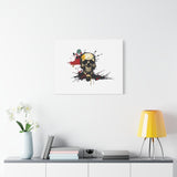 Skull Splash Art Canvas — Grunge Skull Wall Decor, Edgy Gothic Home Accent thumbnail 48