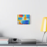 Abstract Color Field Matte Canvas Print — Vibrant Blue, Yellow & Red Stretched Wall Art thumbnail 30