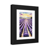Lavender Field Framed Poster — Sunset Landscape Wall Art thumbnail 2