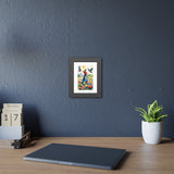 Framed Art Print — Woman in Flower Field Watercolor Poster thumbnail 3