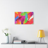 Abstract Rainbow Brushstrokes Matte Canvas Wall Art — Vibrant Stretched 1.25" thumbnail 60