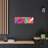 Abstract Rainbow Brushstrokes Matte Canvas Wall Art — Vibrant Stretched 1.25" thumbnail 70