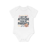 Baby Bodysuit — “I Get My Attitude From My Parents” Funny Infant Onesie thumbnail 2