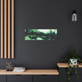 Abstract Green Brushstroke Canvas Print thumbnail 70