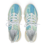 Mesh Sneakers — Aqua Tie-Dye Athletic Shoes for Men thumbnail 3