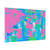 Neon Splash Abstract Canvas Print – Bright Pink & Aqua Modern Wall Art thumbnail 98