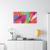Abstract Rainbow Brushstrokes Matte Canvas Wall Art — Vibrant Stretched 1.25" thumbnail 84