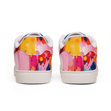 Color Splash Leather Sneakers — Men's Low-Top Abstract Paint Design thumbnail 6