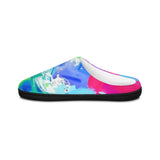 Color Splash Women's Indoor Slippers — Vibrant Abstract Cozy Slip-Ons thumbnail 3
