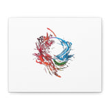 Abstract Color Splash Canvas Print — Modern Watercolor Circle Art on Matte Stretched Canvas thumbnail 2