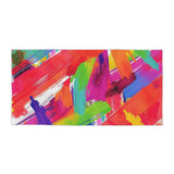 Vibrant Brushstroke Beach Towel — Colorful Abstract Paint Swatch Design thumbnail 10