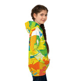 Kids Abstract Paint Splash Hoodie — Bright Colorful All-Over Print thumbnail 6