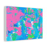 Neon Splash Abstract Canvas Print – Bright Pink & Aqua Modern Wall Art thumbnail 32