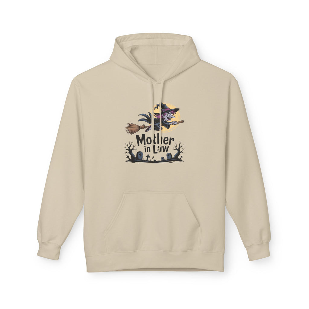 Mother-in-Law Halloween Hoodie — Witch Broom Graveyard Sweatshirt
