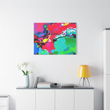 Abstract Neon Splash Matte Canvas Print — Vibrant Colorful Stretched Wall Art thumbnail 78