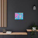 Neon Splash Abstract Canvas Print – Bright Pink & Aqua Modern Wall Art thumbnail 46