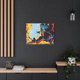 Abstract Color Splash Matte Canvas Print — Modern Stretched Wall Art thumbnail 67
