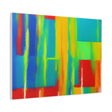 Abstract Rainbow Blocks Matte Canvas Print thumbnail 65