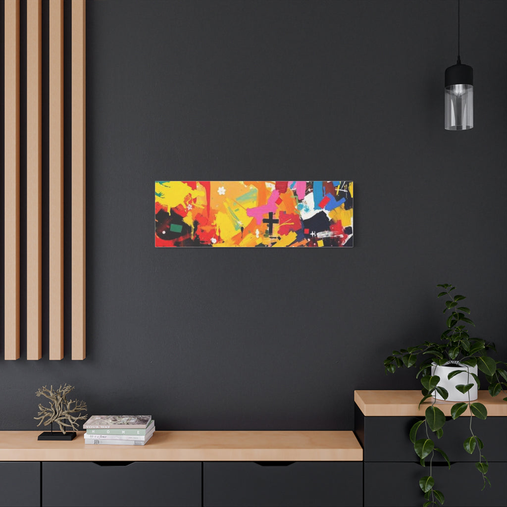 Abstract Color Splash Canvas Print - Vibrant Stretched Matte Wall Art
