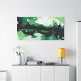 Abstract Green Brushstroke Canvas Print thumbnail 96