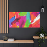 Abstract Rainbow Brushstrokes Matte Canvas Wall Art — Vibrant Stretched 1.25" thumbnail 97